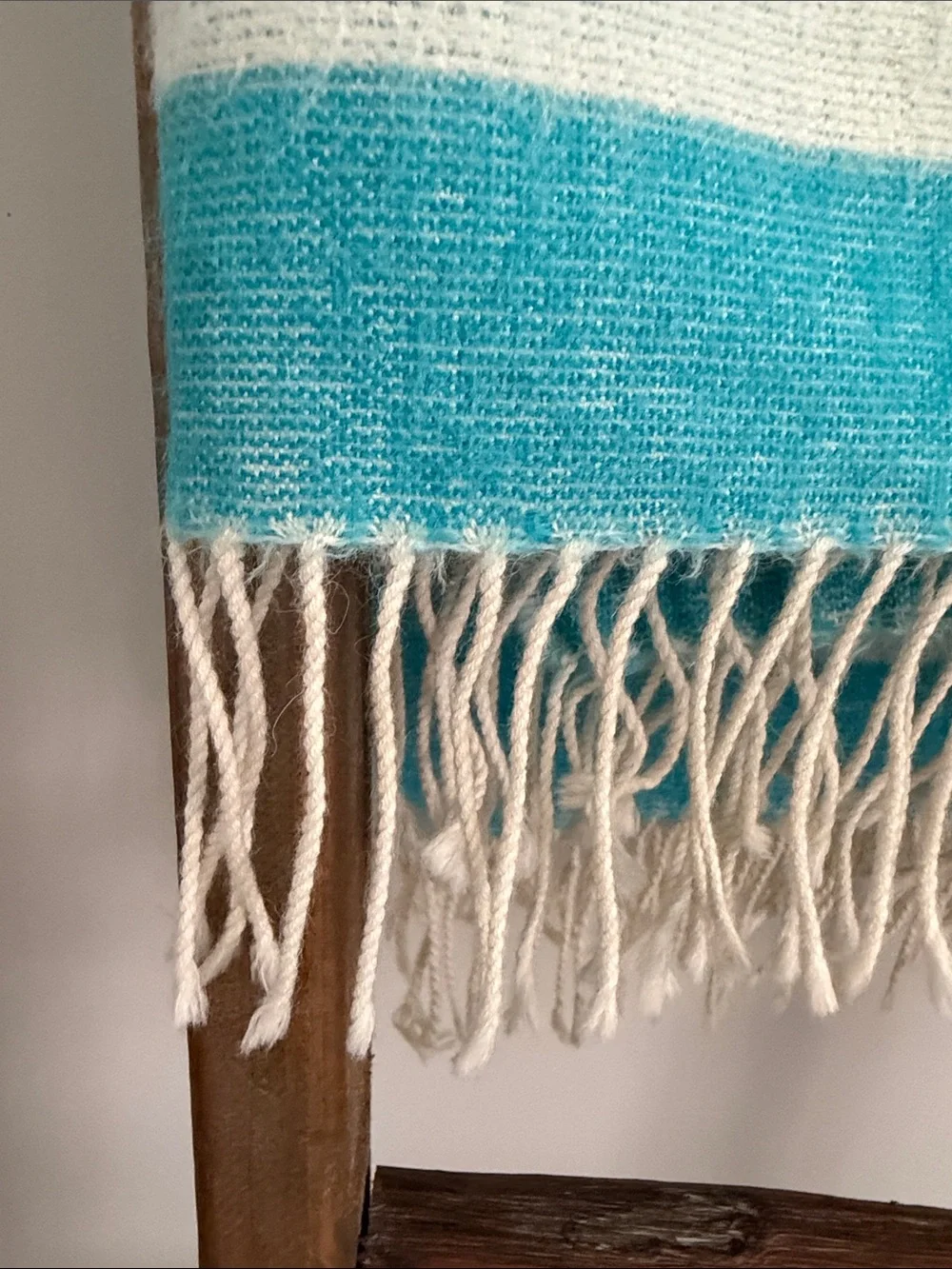 Jonathan Adler Nixon Baby Alpaca Throw Blanket Turquoise Made In Peru